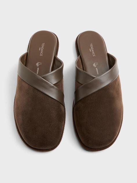TENDANCE Flip-flops (natural suede/natural rubber sole)