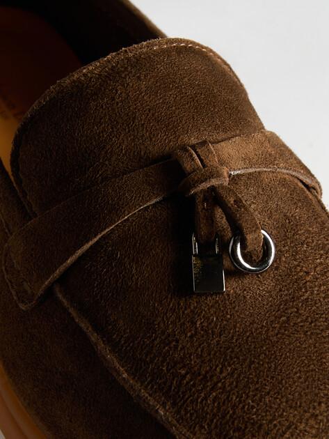 MAISON DAVID Loafers (natural suede/natural rubber sole)