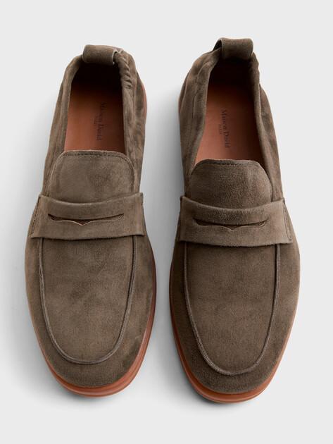 MAISON DAVID Loafers (natural suede/natural rubber sole)