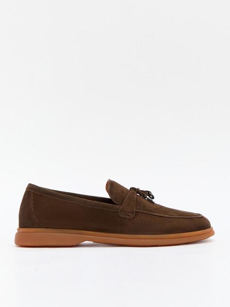MAISON DAVID Loafers (natural suede/natural rubber sole)