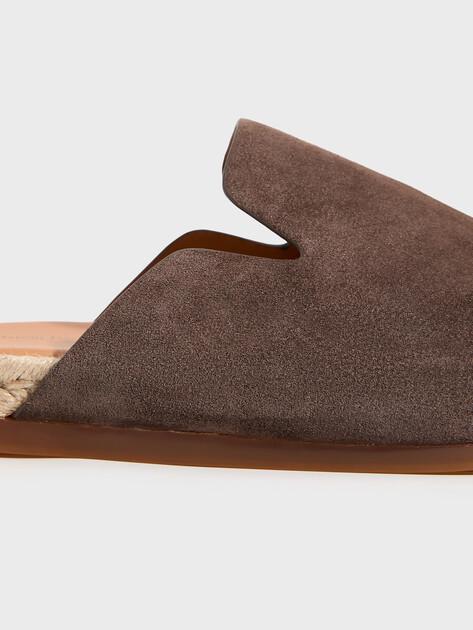 MAISON DAVID Flip-flops (natural suede/natural rubber sole)