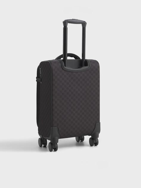 KARL LAGERFELD Ikon Monogram Nylon Trolley Suitcase