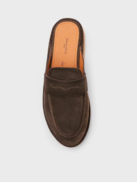 MAISON DAVID Mules (natural suede/natural rubber sole)