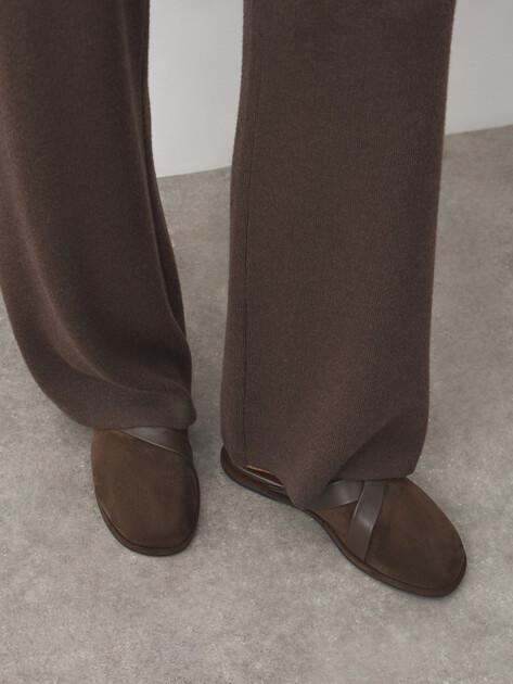 TENDANCE Flip-flops (natural suede/natural rubber sole)