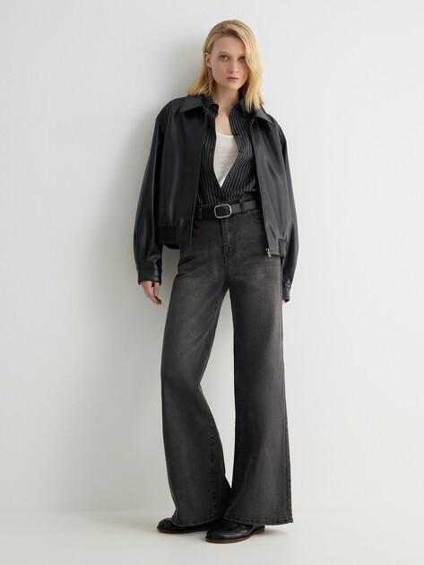 MAISON DAVID Wide-leg jeans (cotton/polyester)