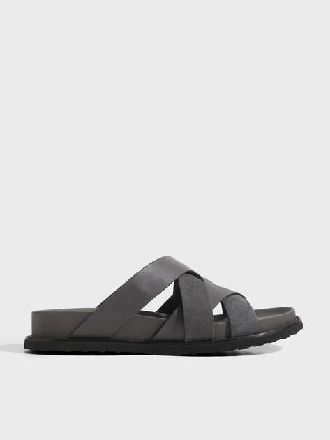 TENDANCE Slippers (genuine suede/genuine leather)