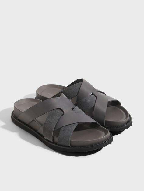 TENDANCE Slippers (genuine suede/genuine leather)