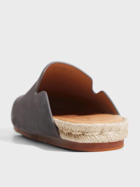 MAISON DAVID Flip-flops (natural suede/natural rubber sole)