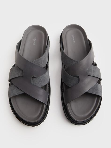 TENDANCE Slippers (genuine suede/genuine leather)