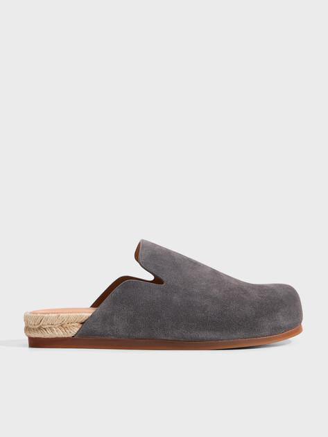 MAISON DAVID Flip-flops (natural suede/natural rubber sole)