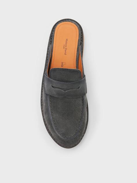 MAISON DAVID Mules (natural suede/natural rubber sole)