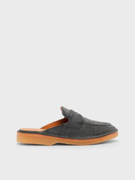 MAISON DAVID Mules (natural suede/natural rubber sole)