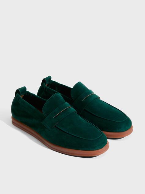MAISON DAVID Loafers (natural suede/natural rubber sole)