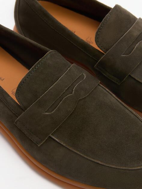 MAISON DAVID Loafers (natural suede/natural rubber sole)