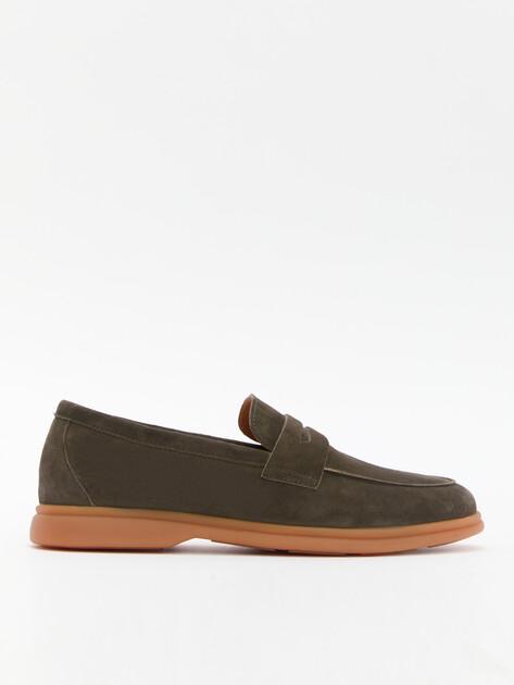 MAISON DAVID Loafers (natural suede/natural rubber sole)