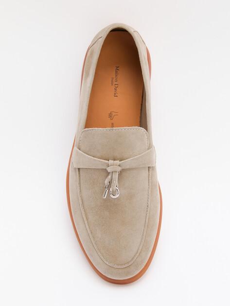 MAISON DAVID Loafers (natural suede/natural rubber sole)