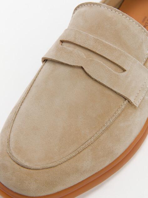 MAISON DAVID Loafers (natural suede/natural rubber sole)