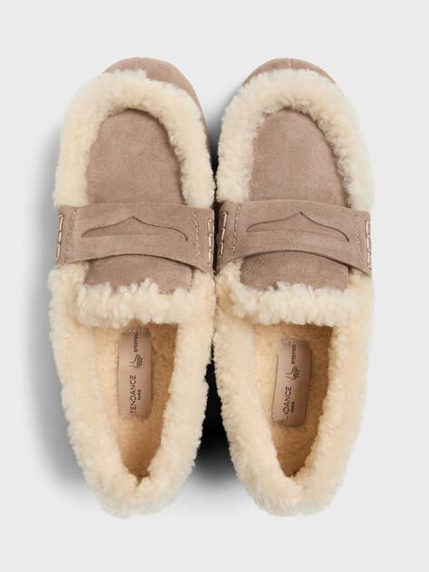 TENDANCE Loafers (natural suede/natural fur)