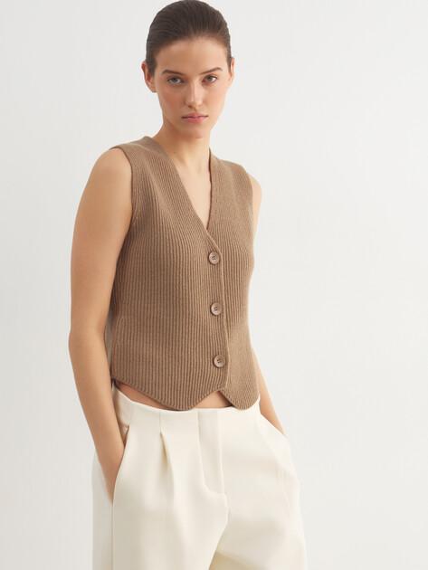 MAISON DAVID Vest (natural wool)