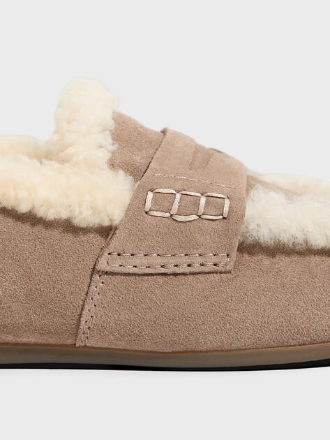 TENDANCE Loafers (natural suede/natural fur)