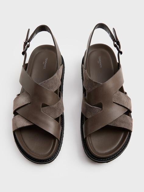 TENDANCE Sandals (genuine suede/genuine leather)