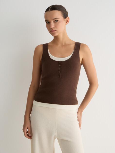 MAISON DAVID Top (polyester/natural wool)