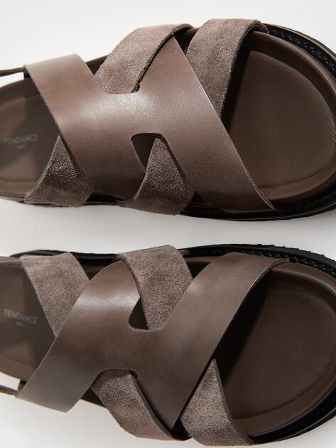 TENDANCE Sandals (genuine suede/genuine leather)