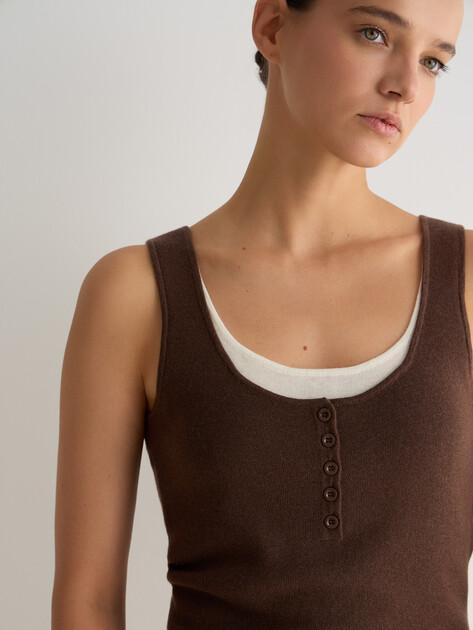 MAISON DAVID Top (polyester/natural wool)