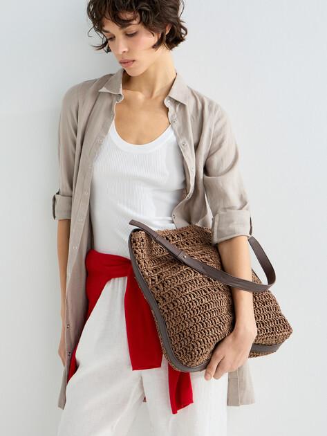 TENDANCE Bag (cotton/genuine leather)