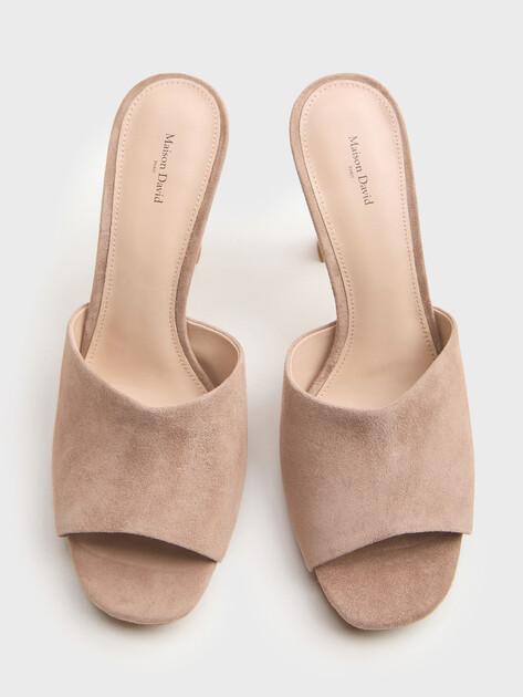 MAISON DAVID Mules (natural suede)