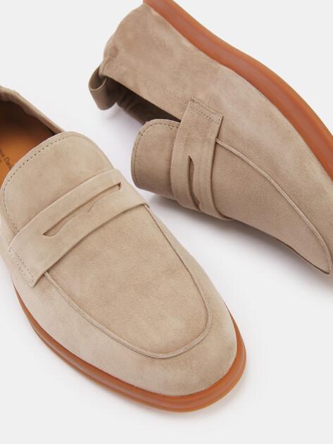 MAISON DAVID Loafers (natural suede/natural rubber sole)