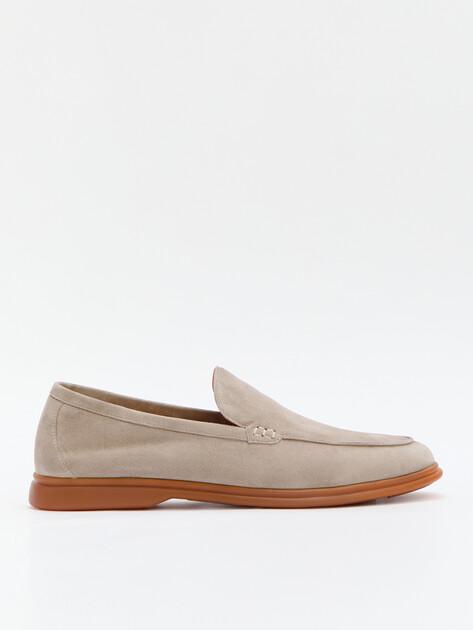 MAISON DAVID Loafers (natural suede/natural rubber sole)