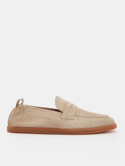 MAISON DAVID Loafers (natural suede/natural rubber sole)