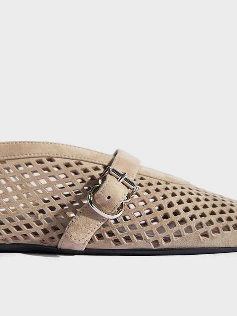 TENDANCE Mary Jane ballet flats (natural suede)