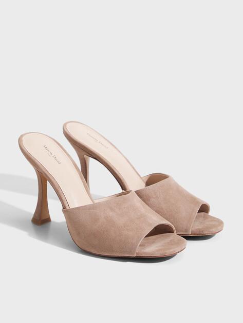 MAISON DAVID Mules (natural suede)