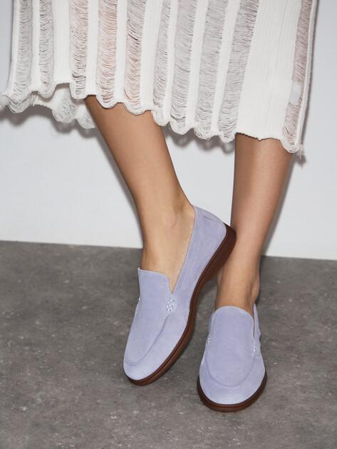 TENDANCE Loafers (natural suede/natural rubber sole)