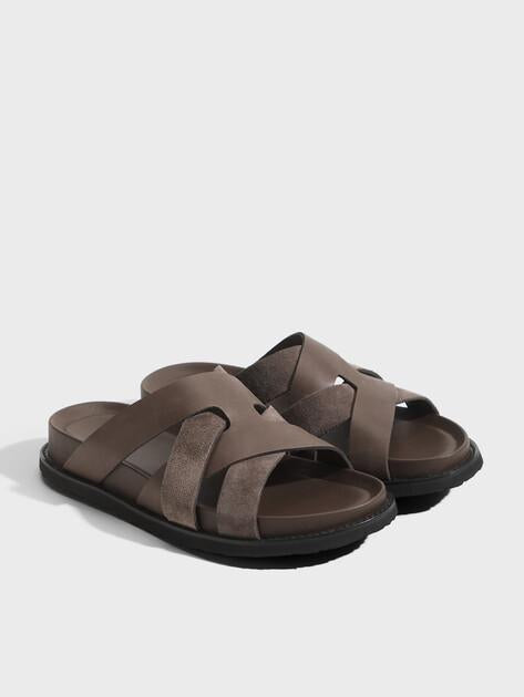 TENDANCE Slippers (genuine suede/genuine leather)