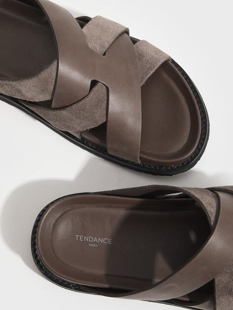 TENDANCE Slippers (genuine suede/genuine leather)