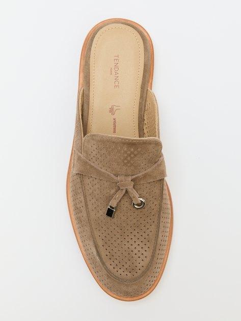 TENDANCE Mules (genuine suede/genuine leather sole)
