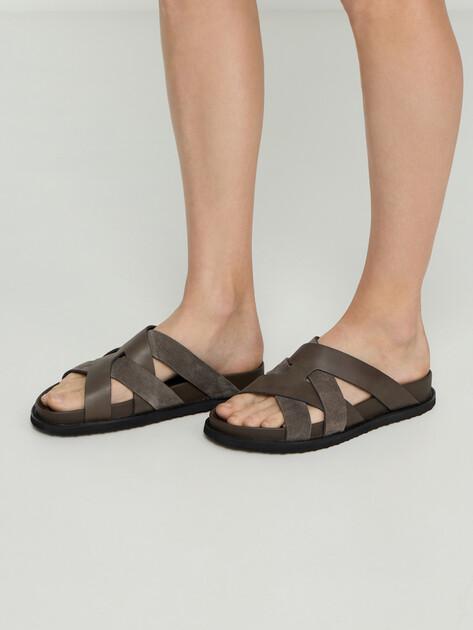 TENDANCE Slippers (genuine suede/genuine leather)