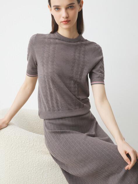 MAISON DAVID With a skirt (natural wool)