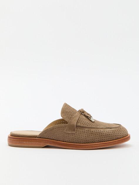 TENDANCE Mules (genuine suede/genuine leather sole)
