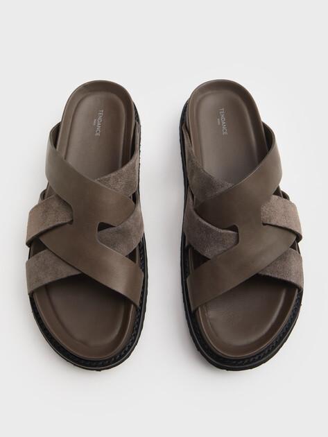 TENDANCE Slippers (genuine suede/genuine leather)