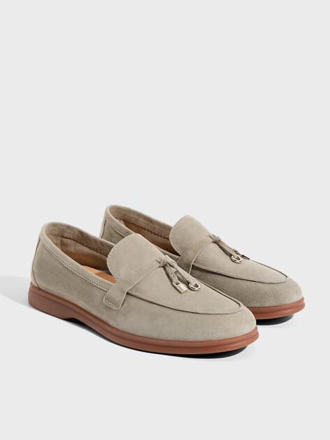 TENDANCE Loafers (natural suede/natural rubber sole)