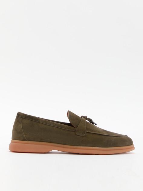 MAISON DAVID Loafers (natural suede/natural rubber sole)