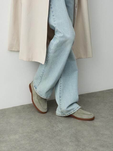 TENDANCE Loafers (natural suede/natural rubber sole)