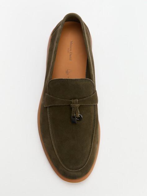 MAISON DAVID Loafers (natural suede/natural rubber sole)