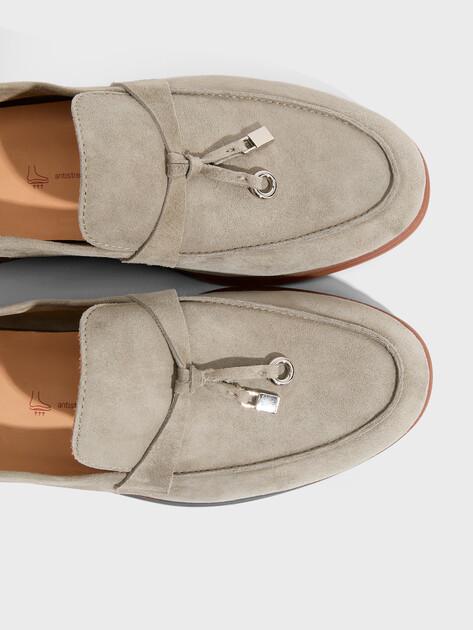 TENDANCE Loafers (natural suede/natural rubber sole)