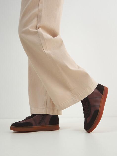 MAISON DAVID High-top sneakers (genuine leather/natural rubber sole)