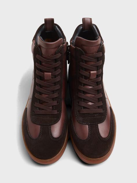 MAISON DAVID High-top sneakers (genuine leather/natural rubber sole)